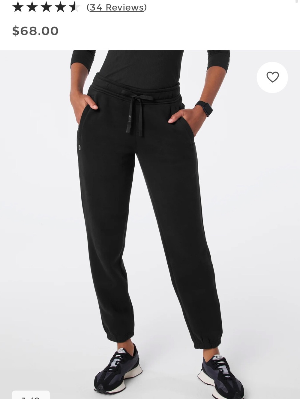GUC figs off shift black jogger sweatpants! XS
